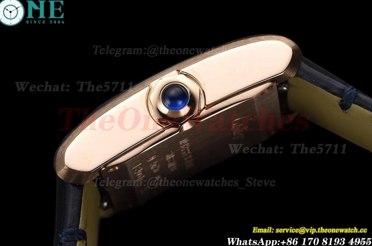 Silver 21.2mm RG Tank Blue Quartz Dial LE 8848F Française 0304